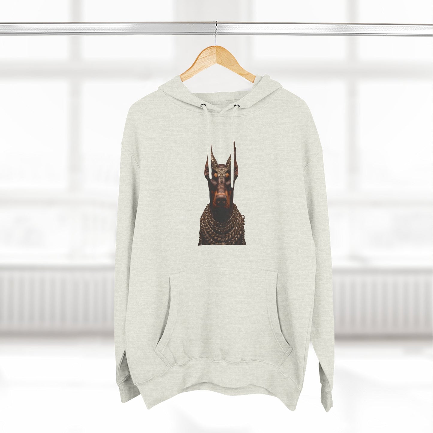 Doberman Goat 4 Fleece Hoodie