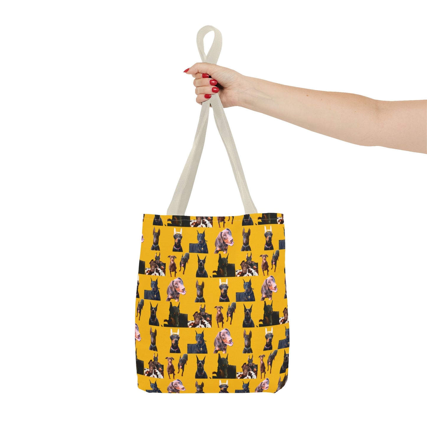 Edition 10 Doberman Model Pattern Yellow Tote Bag