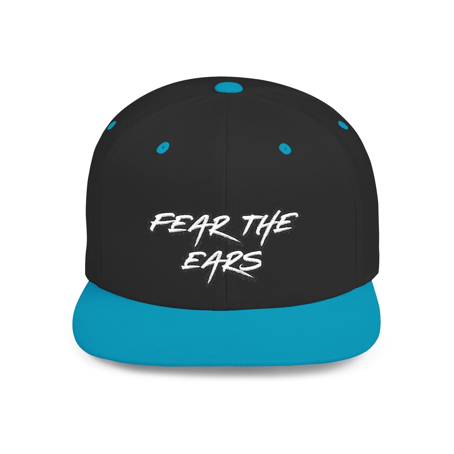Ears 1 Embroidered Flat Bill Snapback