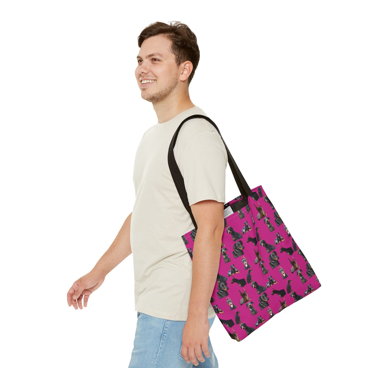 Edition 6 Doberman Model Pattern Pink Tote Bag