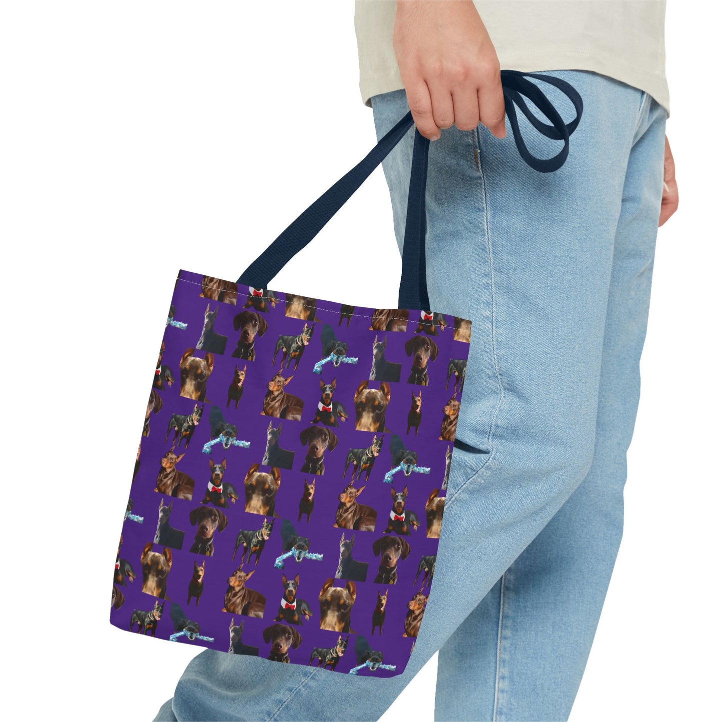 Edition 1 Doberman Model Pattern Purple Tote Bag