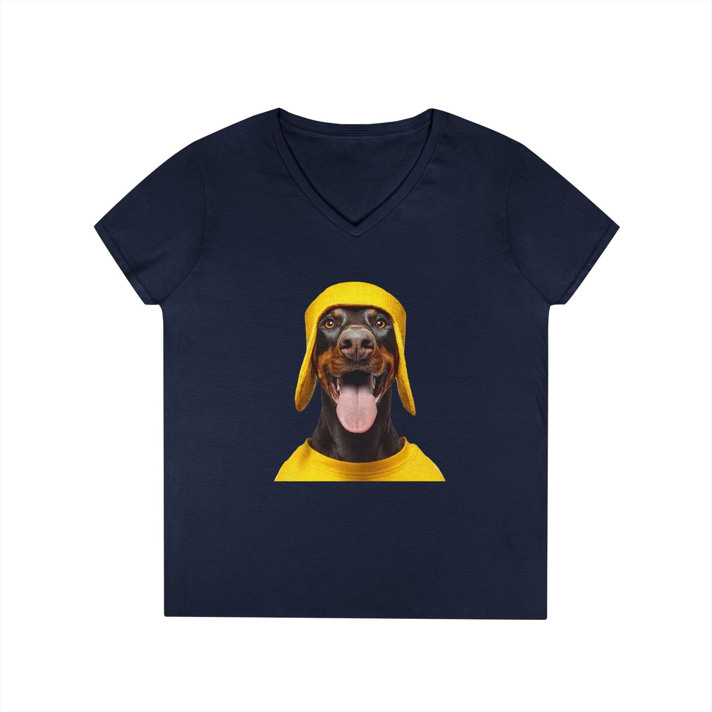 Doberman 3 V-Neck Tee Shirt for Women