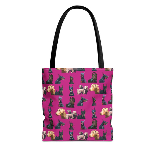 Edition 8 Doberman Model Pattern Pink Tote Bag