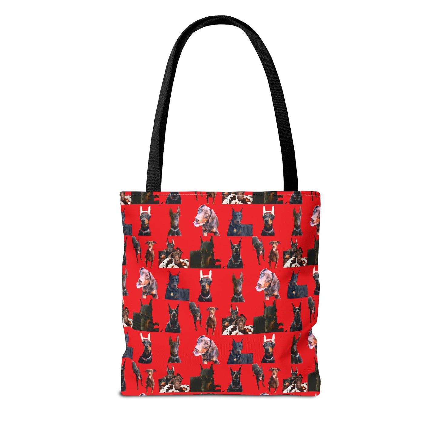 Edition 10 Doberman Model Pattern Red Tote Bag
