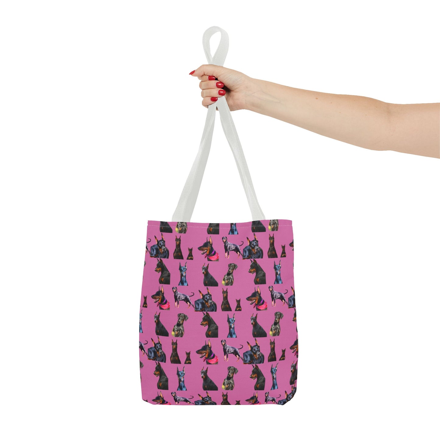 Edition 7 Doberman Model Pattern Light Pink Tote Bag