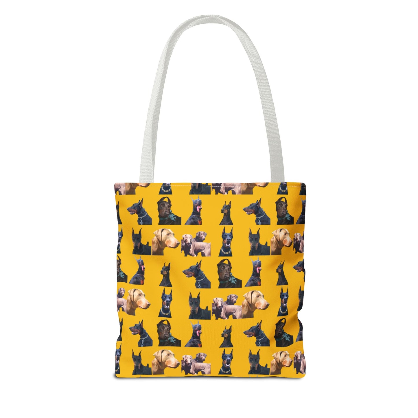 Edition 8 Doberman Model Pattern Yellow Tote Bag