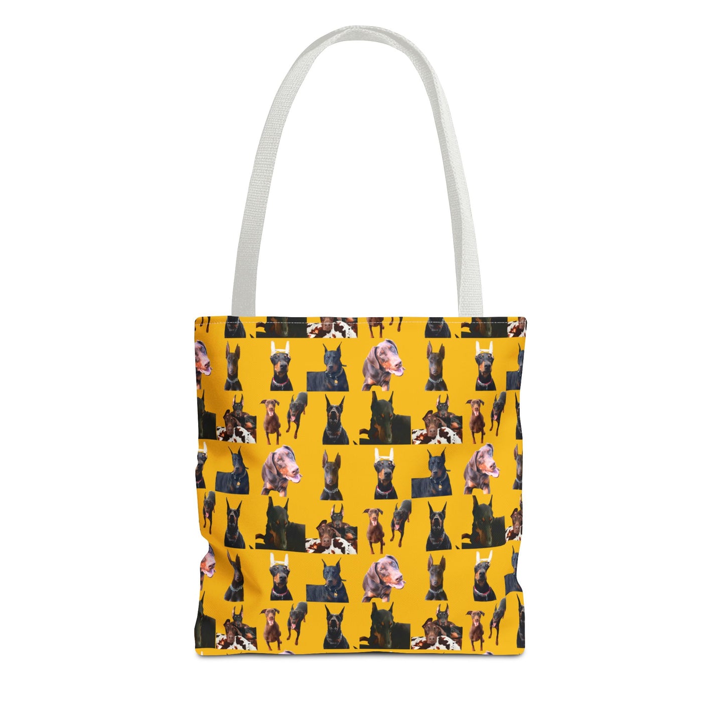 Edition 10 Doberman Model Pattern Yellow Tote Bag