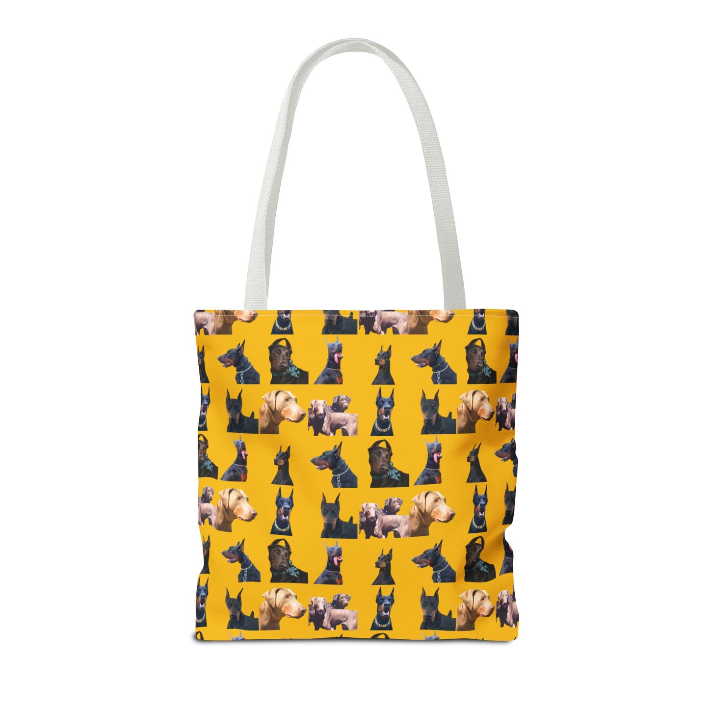 Edition 8 Doberman Model Pattern Yellow Tote Bag