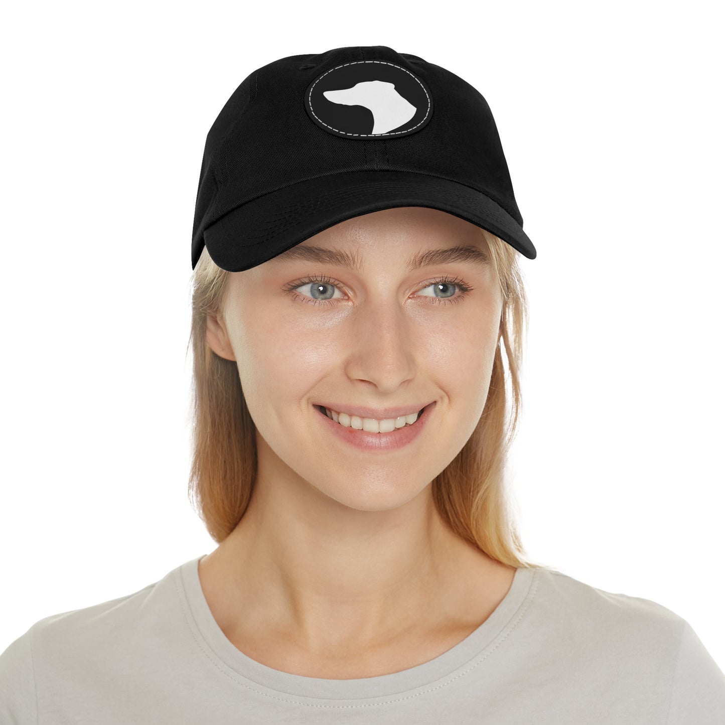 N 1 Dad Hat with Leather Patch (Round)