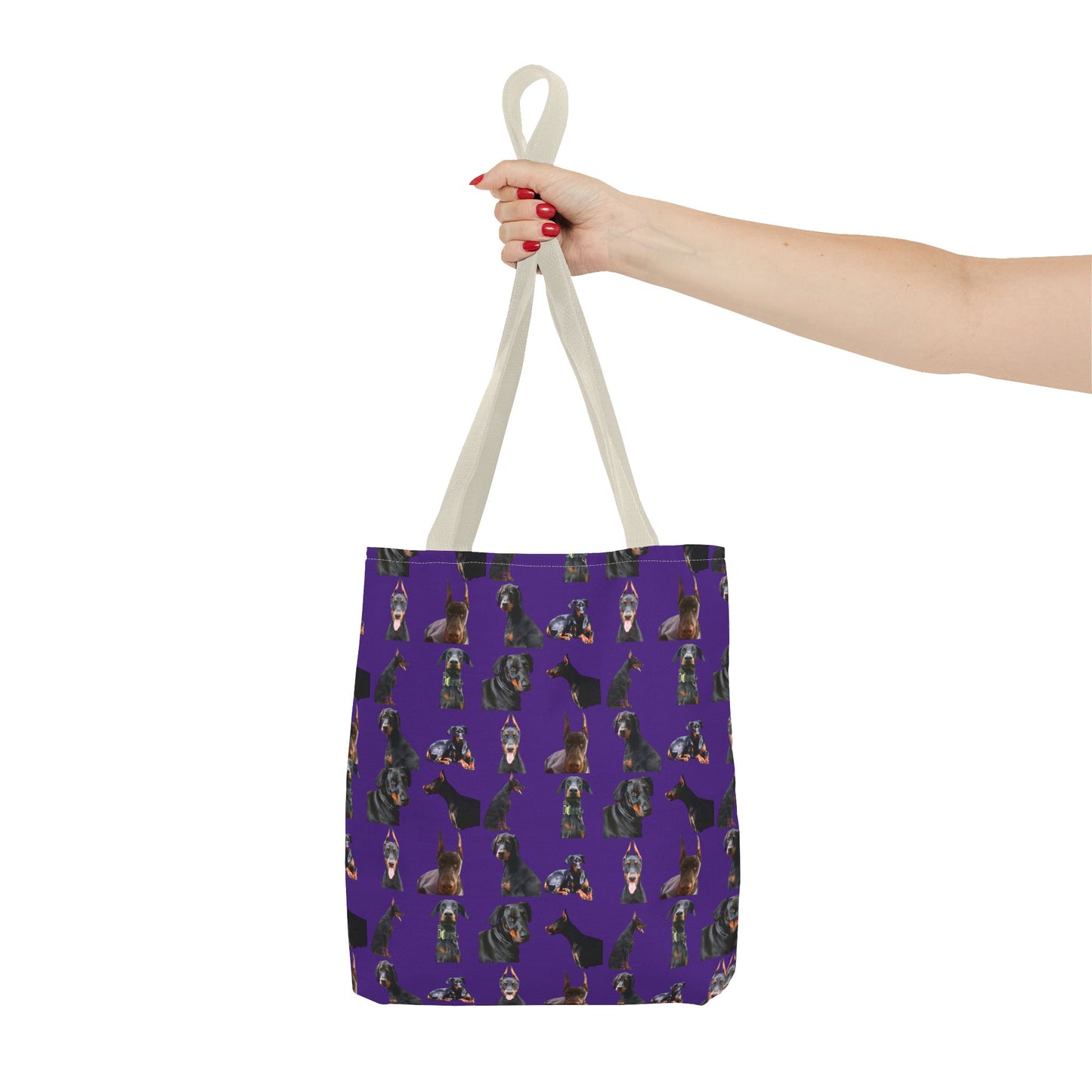Edition 6 Doberman Model Pattern Purple Tote Bag
