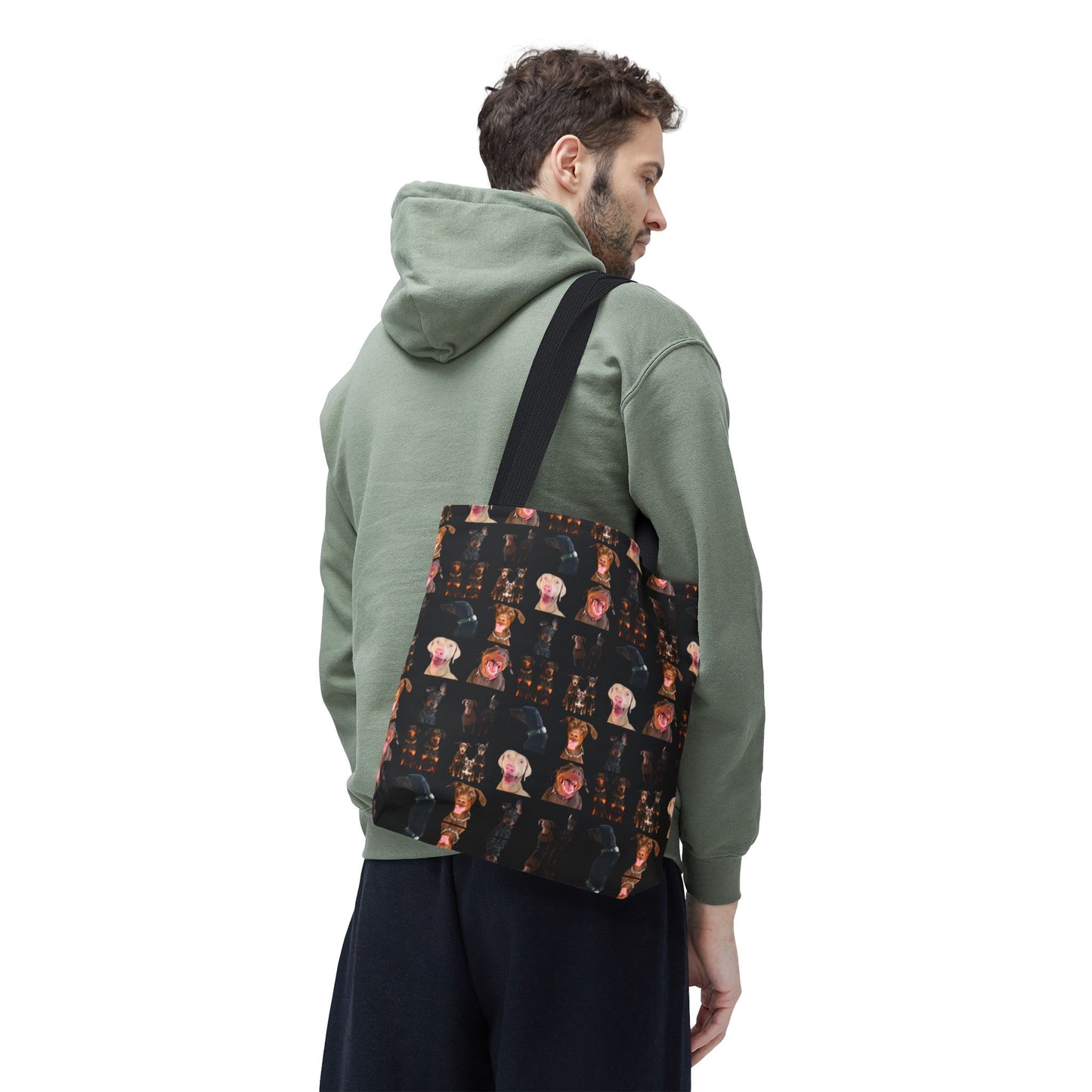 Edition 9 Doberman Model Pattern Black Tote Bag