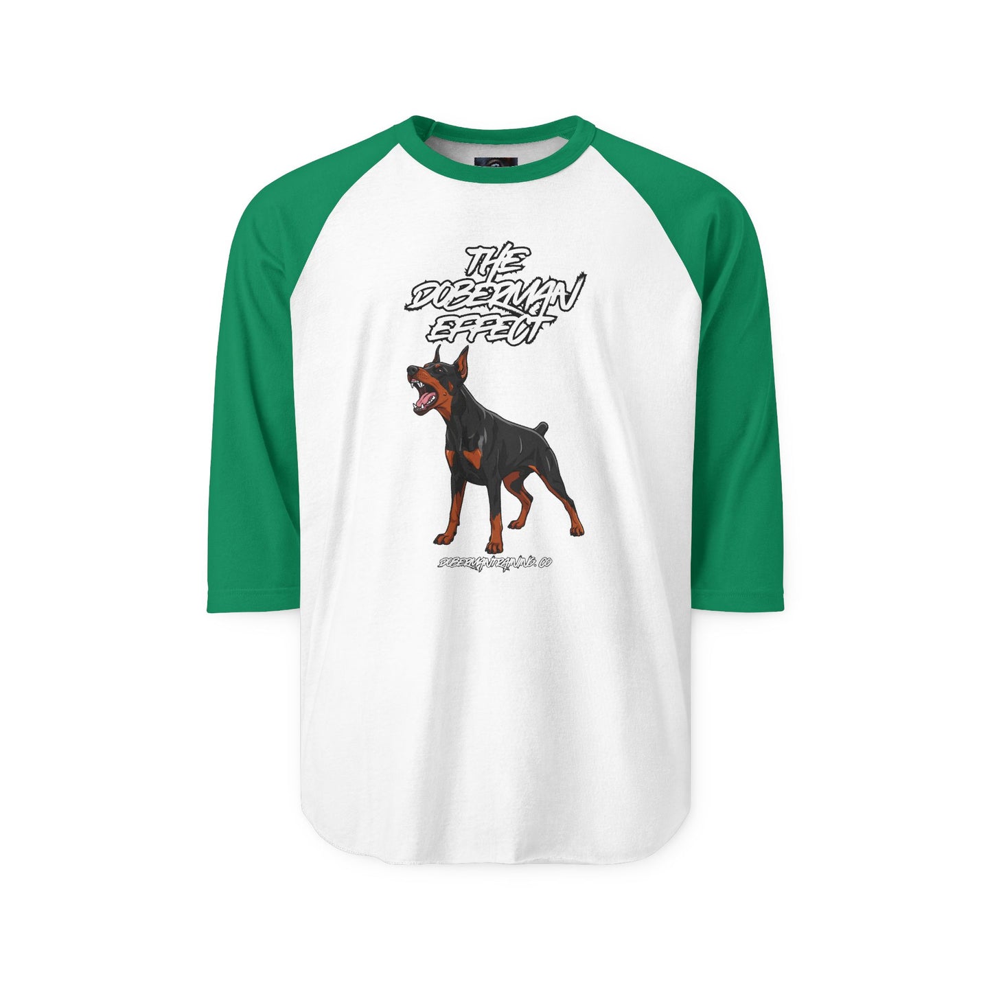 Doberman Effect 1 Unisex Three-Quarter Sleeve Raglan Shirt
