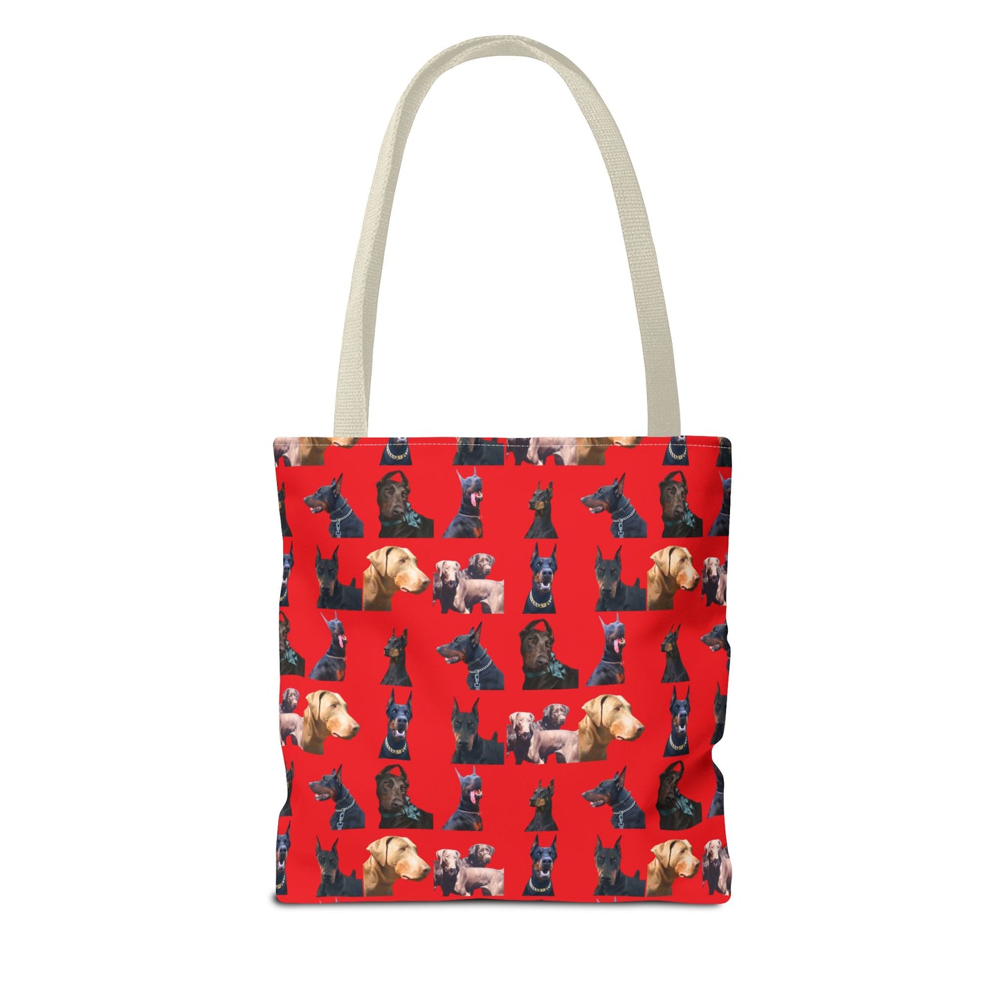 Edition 8 Doberman Model Pattern Red Tote Bag