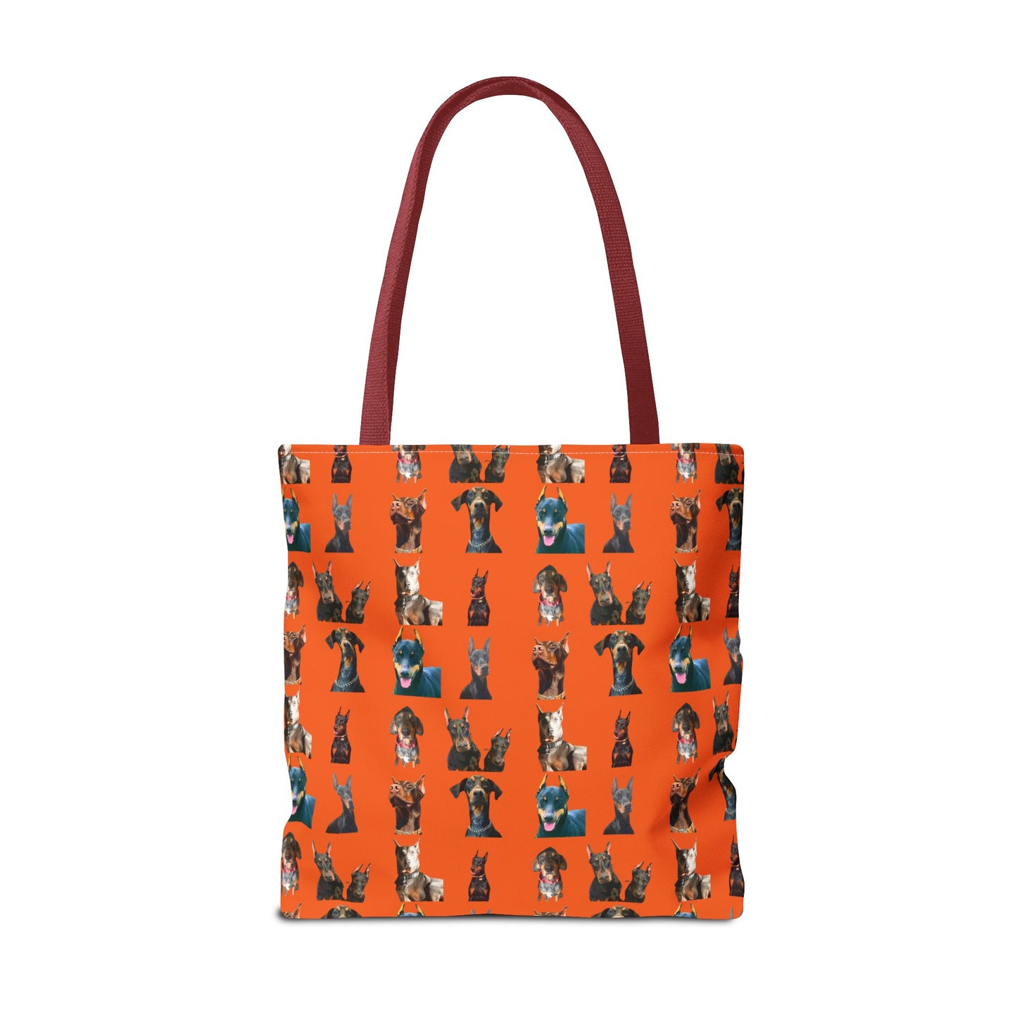 Edition 4 Doberman Model Pattern Orange Tote Bag