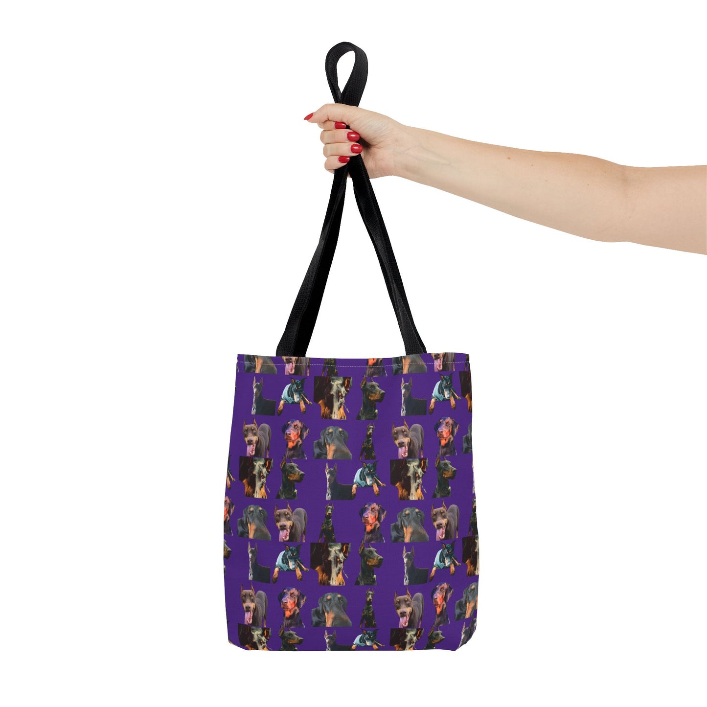 Edition 3 Doberman Model Pattern Purple Tote Bag