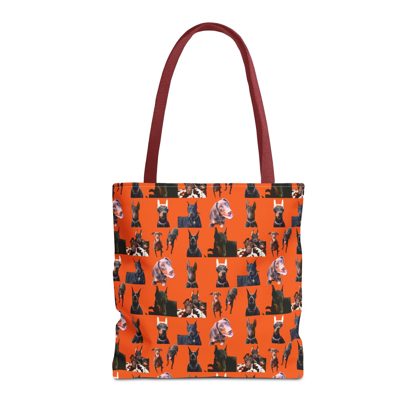 Edition 10 Doberman Model Pattern Orange Tote Bag
