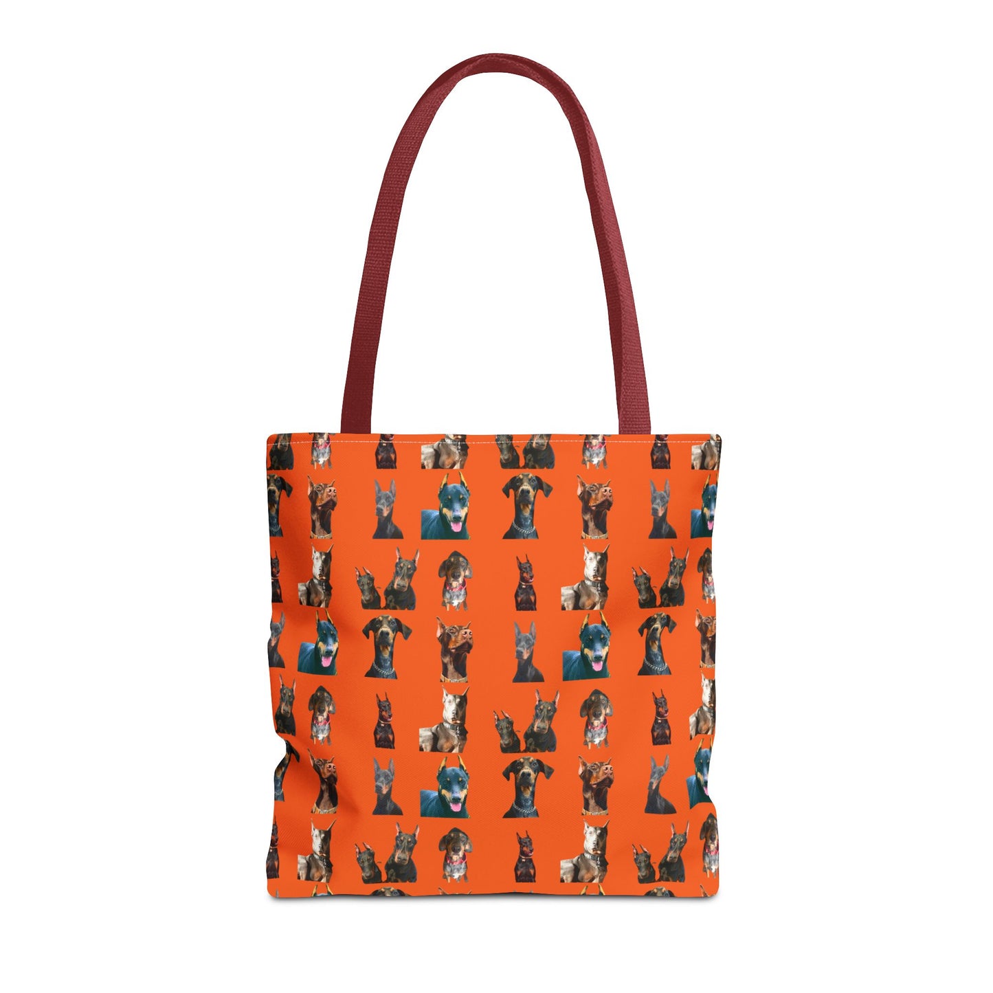 Edition 4 Doberman Model Pattern Orange Tote Bag