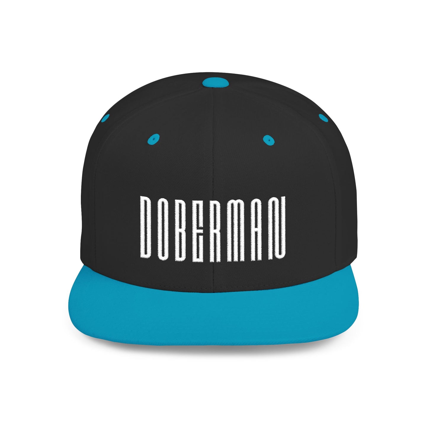 Doberman 1 Embroidered Flat Bill Snapback