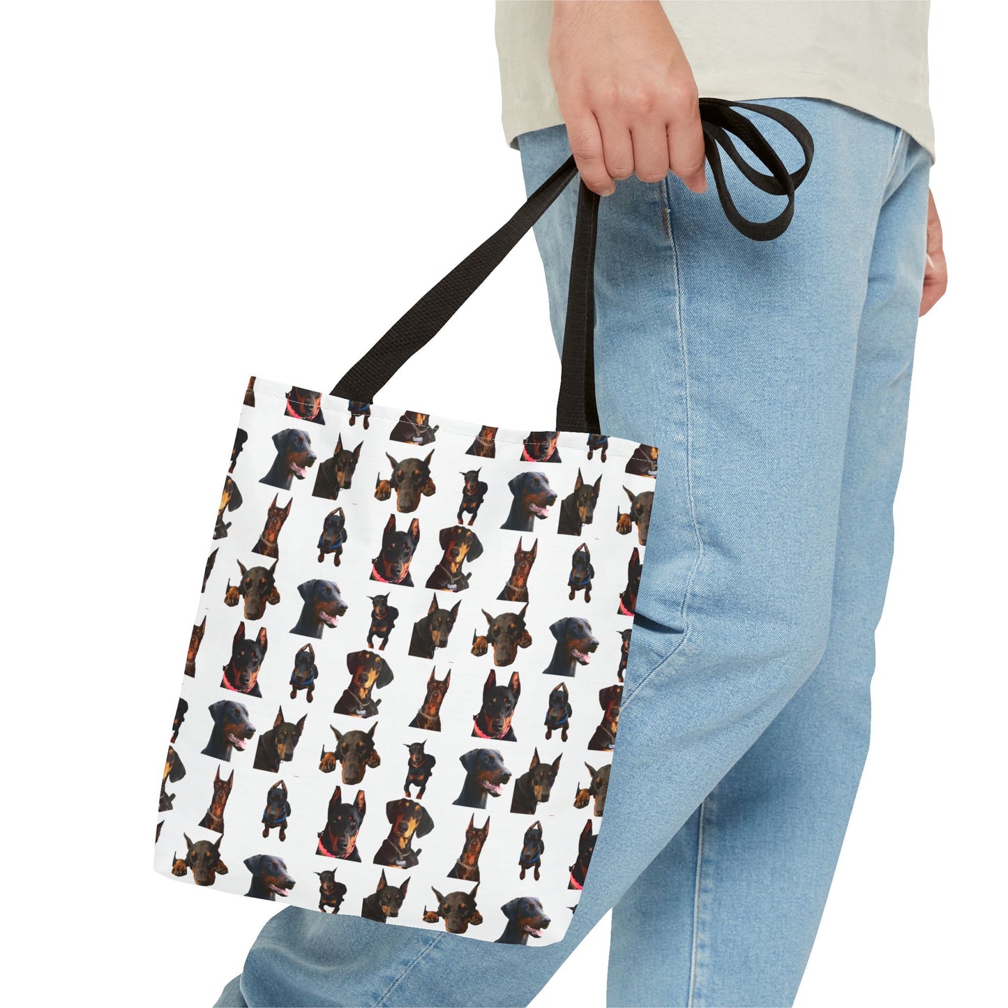 Edition 2 Doberman Model Pattern White Tote Bag