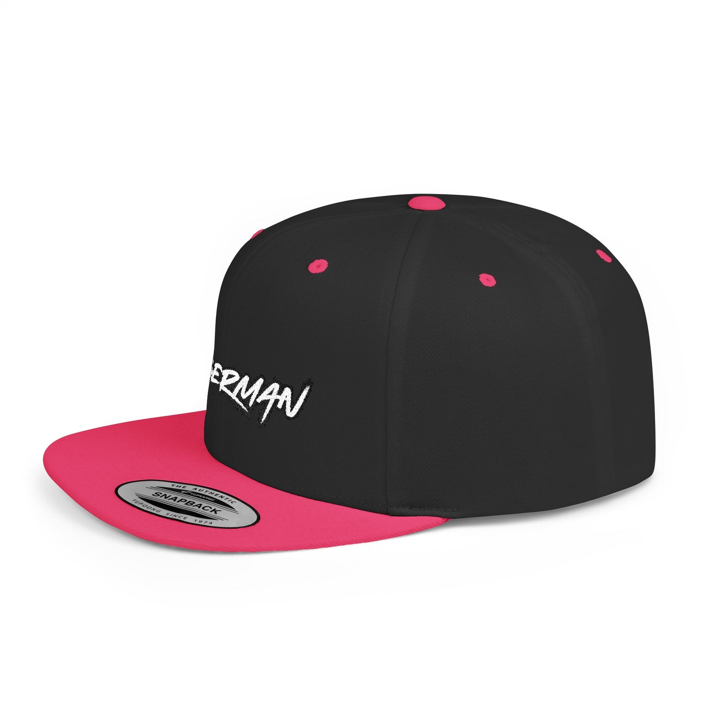 Doberman 3 Embroidered Flat Bill Snapback