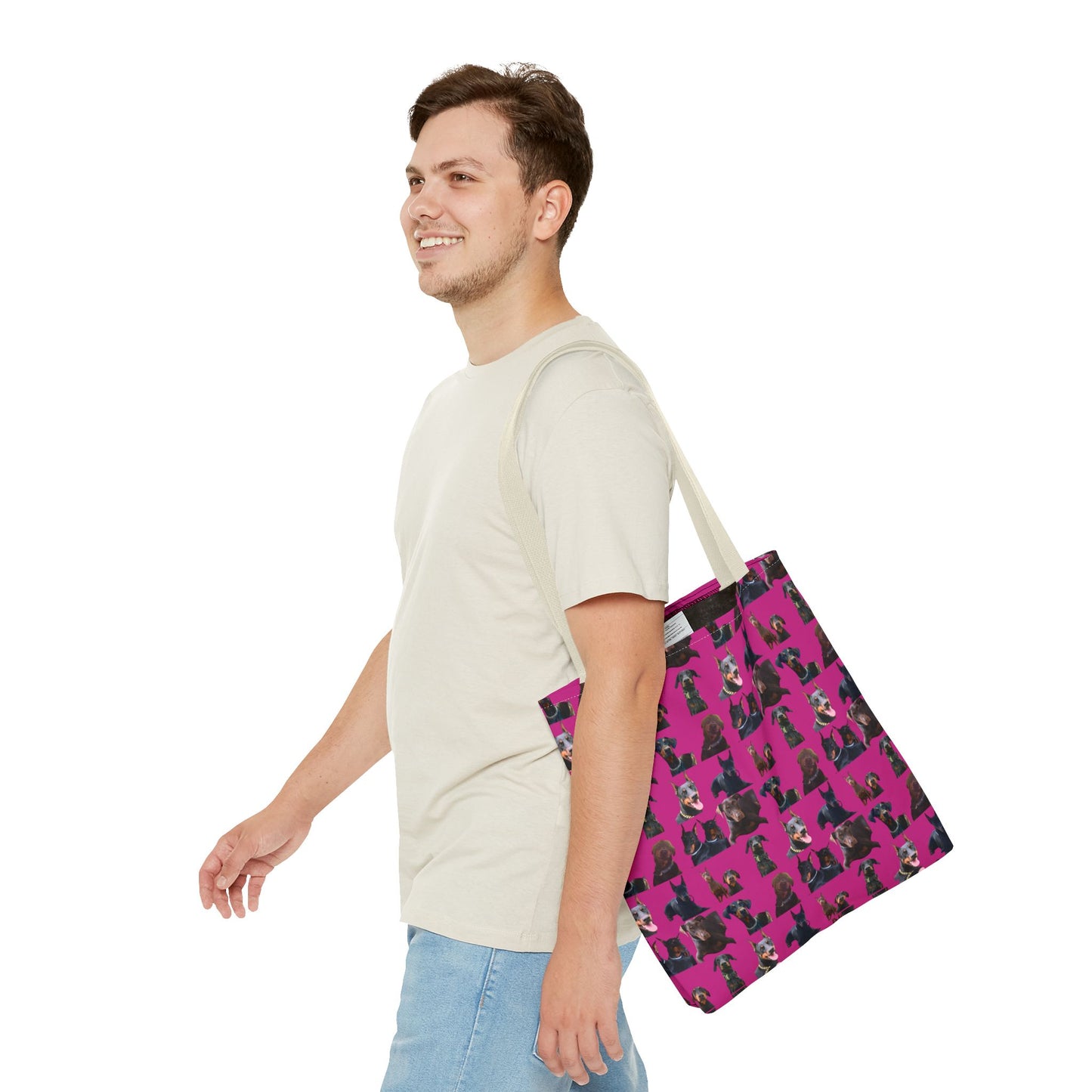 Rdition 5 Doberman Model Pattern Pink Tote Bag