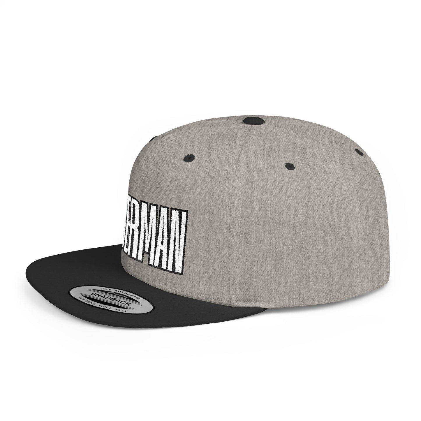 Doberman 4 Embroidered Flat Bill Snapback