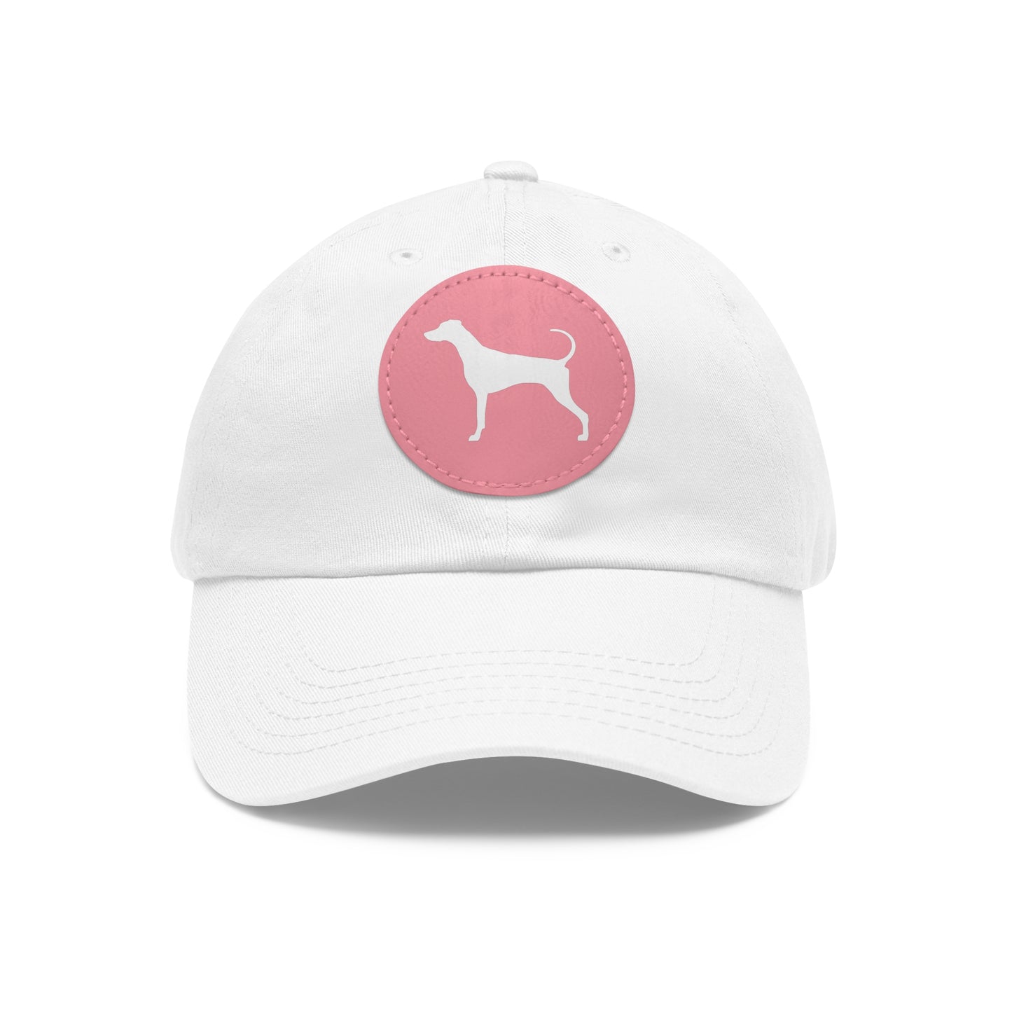 N 7 Dad Hat with Leather Patch (Round)