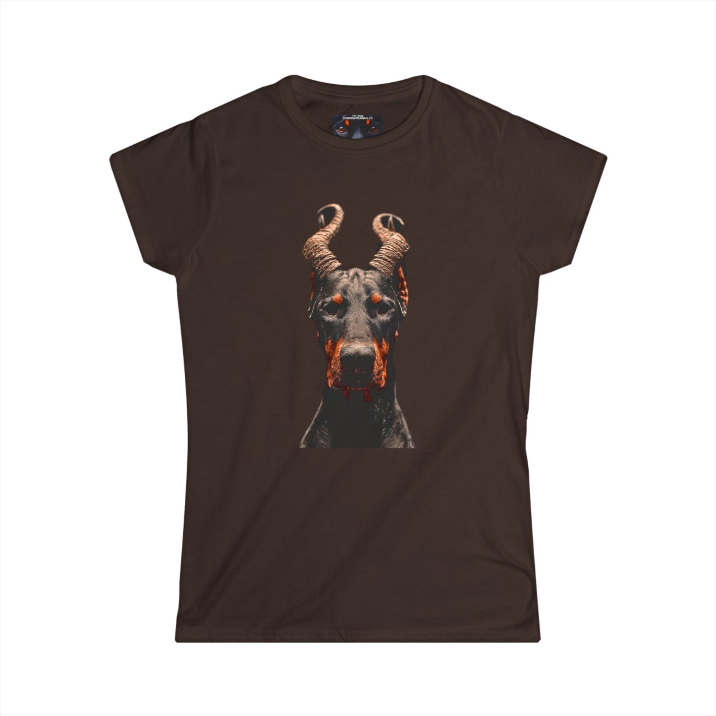 Doberman Goat 1 Women's Softstyle Tee