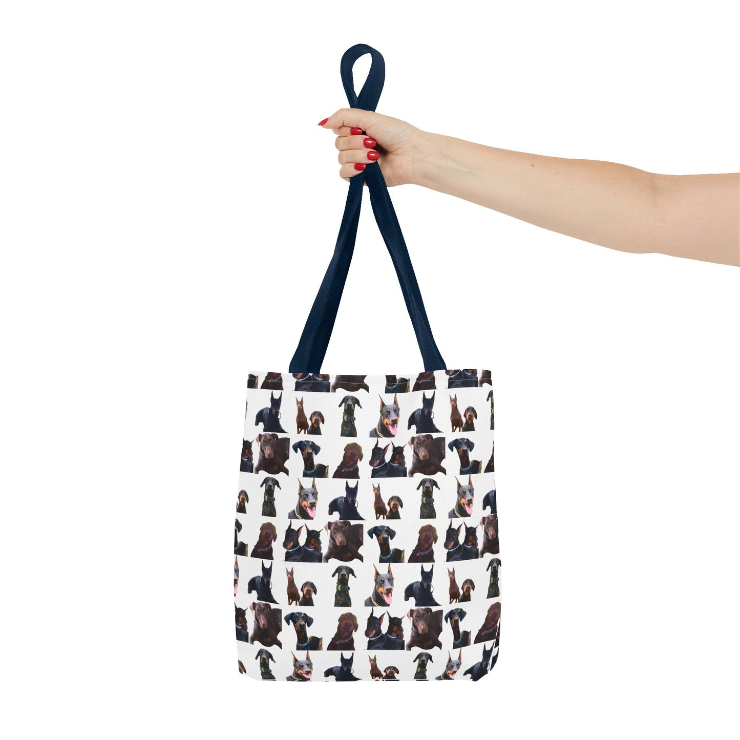 Edition 5 Doberman Model Pattern White Tote Bag