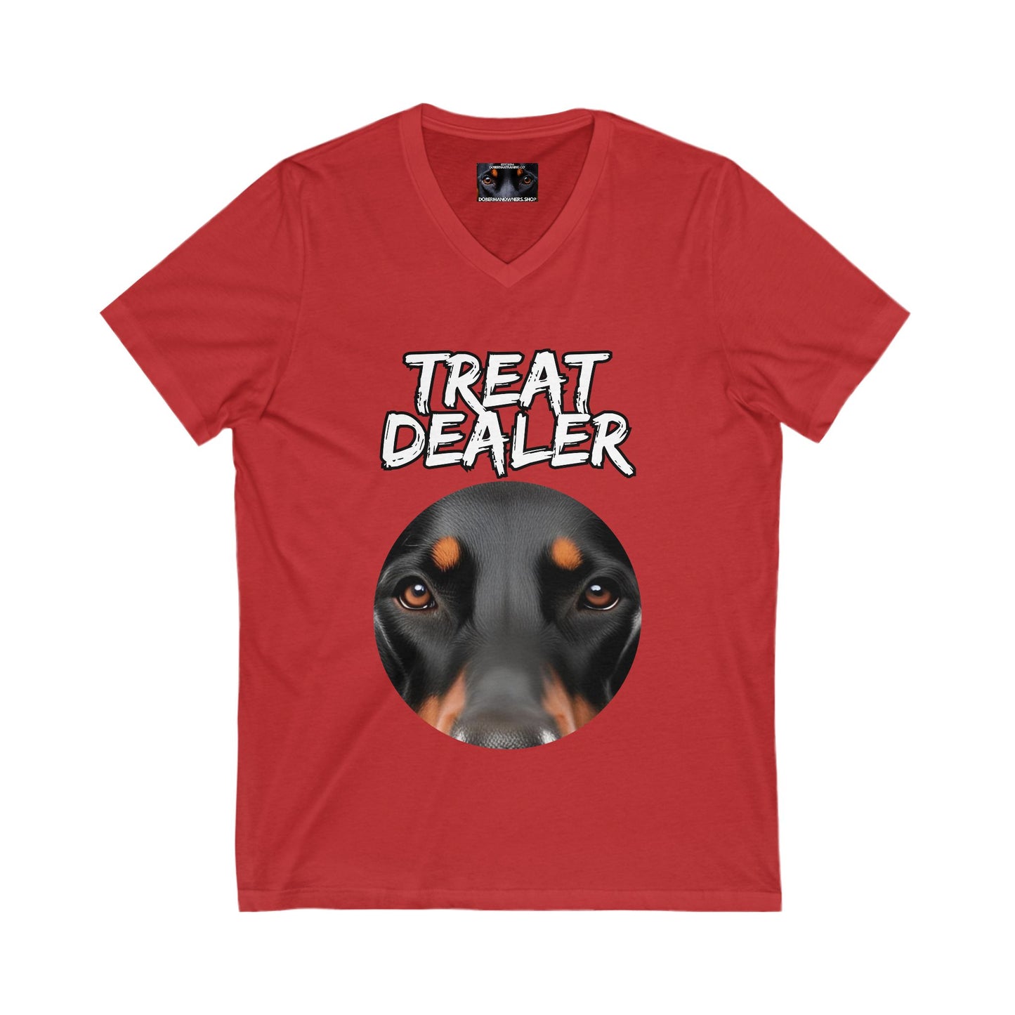 Treat Dealer Private Label Unisex Jersey Short Sleeve V-Neck Tee