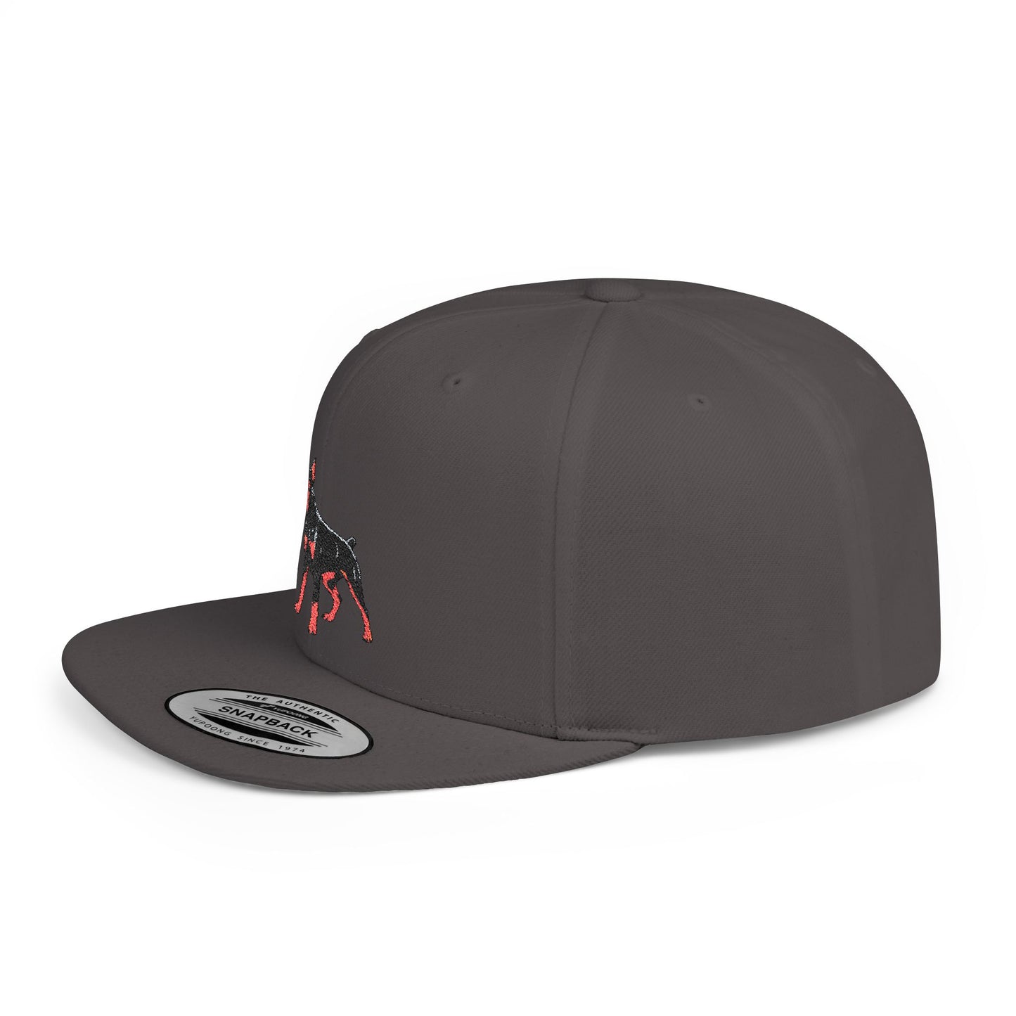 Doberman 1 Embroidered Flat Bill Snapback