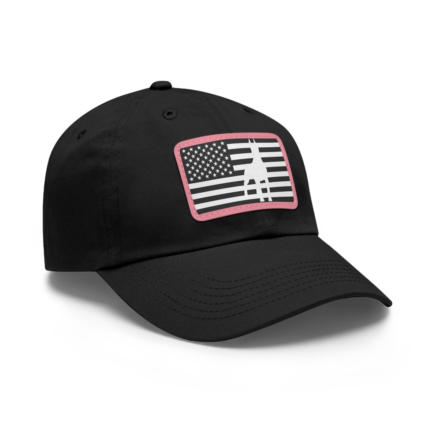Doberman Protect 1 Dad Hat with Leather Patch (Rectangle)