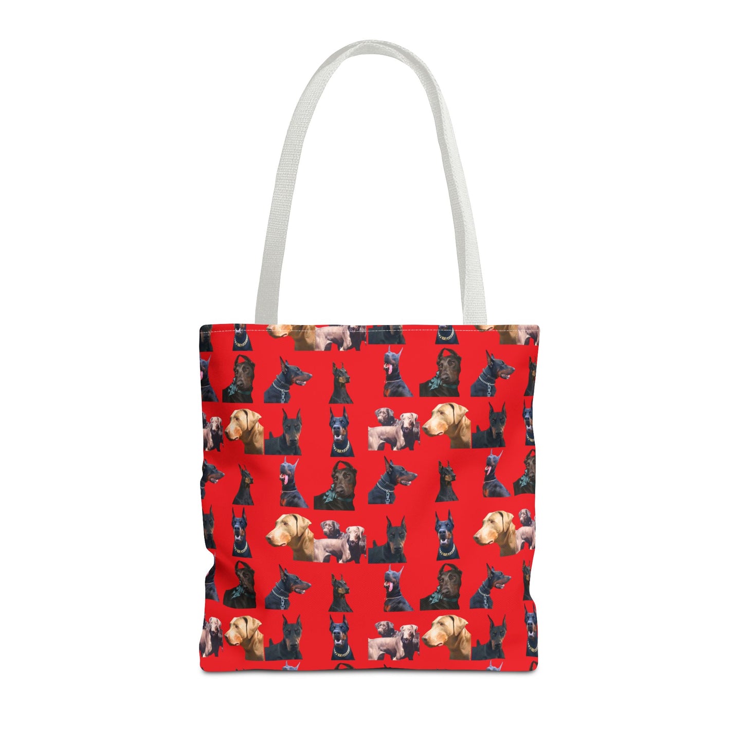 Edition 8 Doberman Model Pattern Red Tote Bag