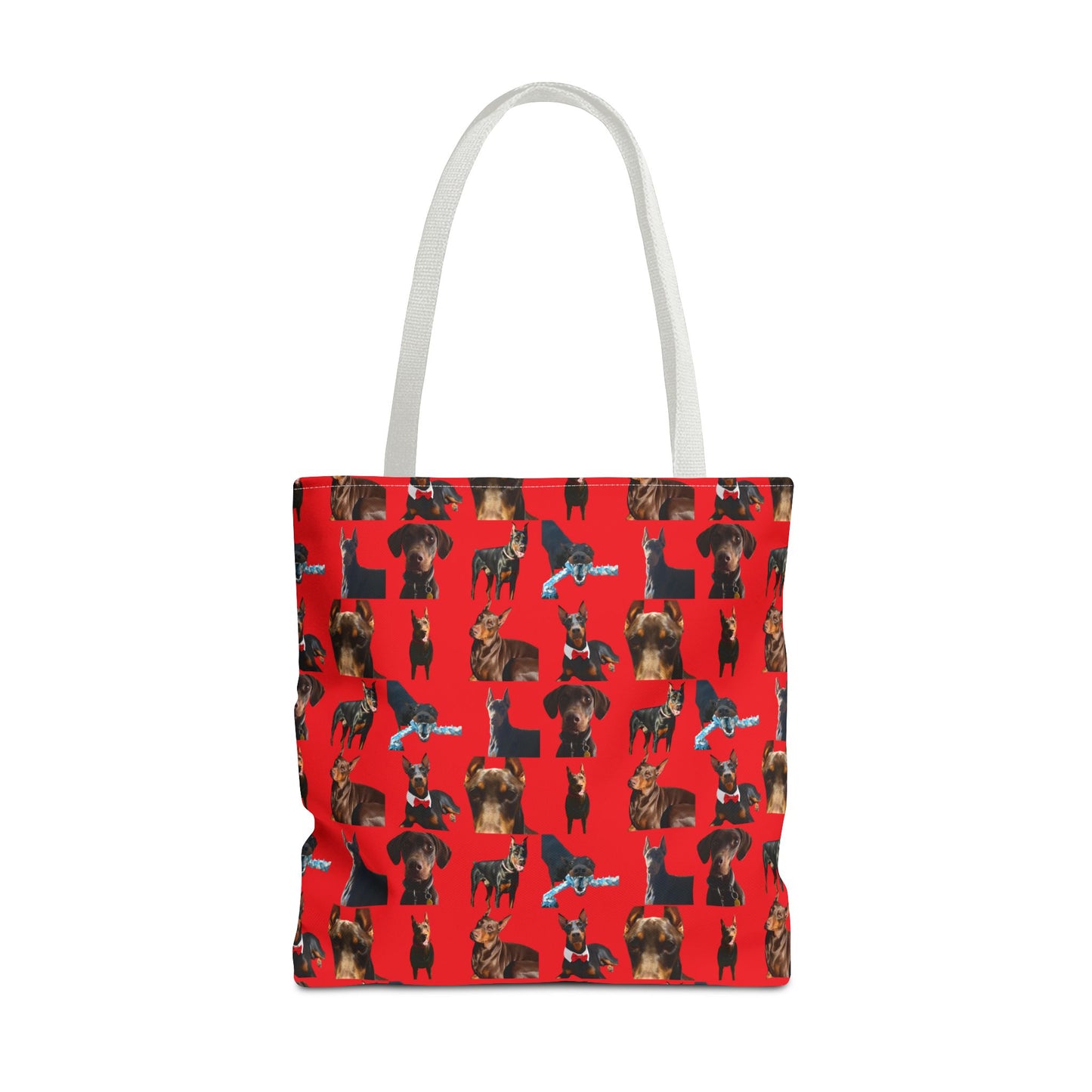 Edition 1 Doberman Model Pattern Red Tote Bag