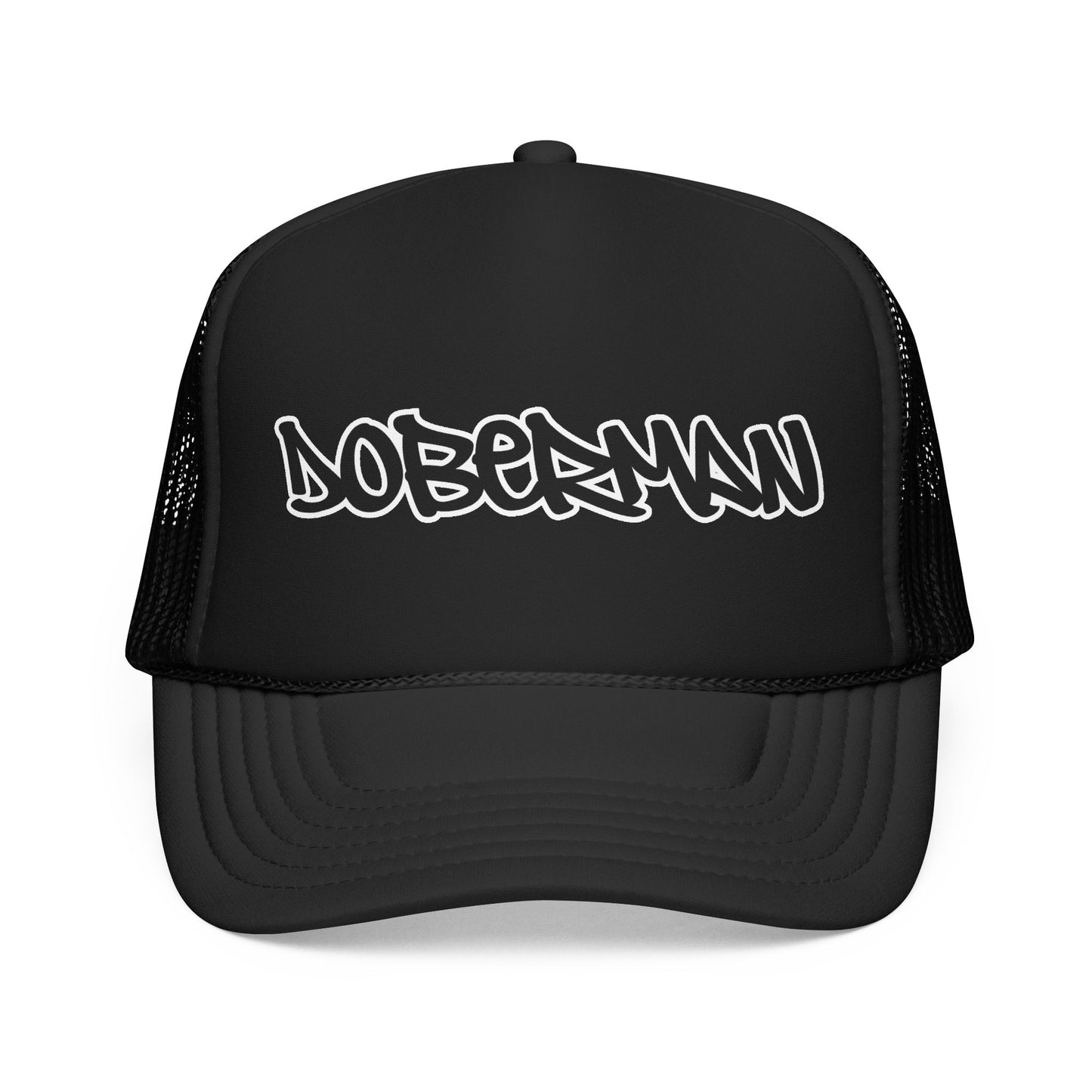 Doberman Graffiti Foam Trucker Hat Made in USA