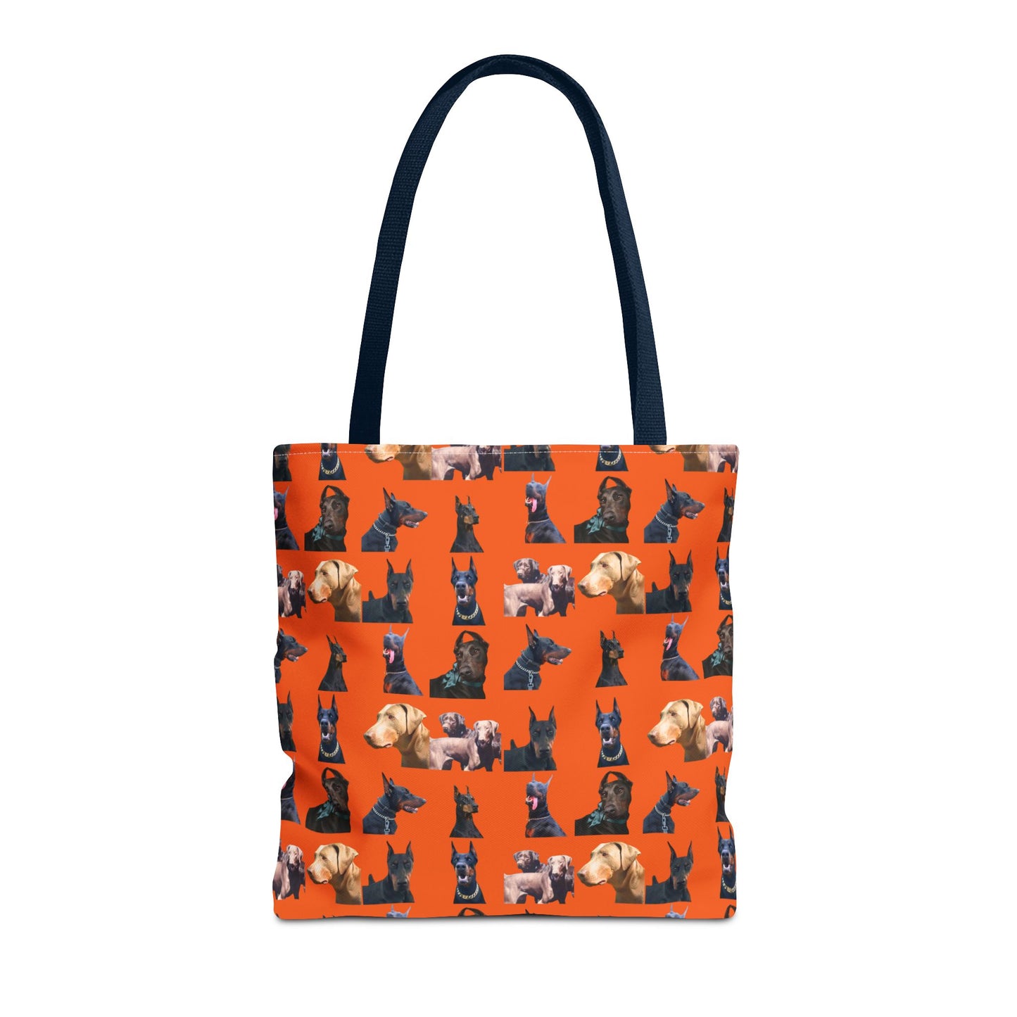 Edition 8 Doberman Model Pattern Orange Tote Bag