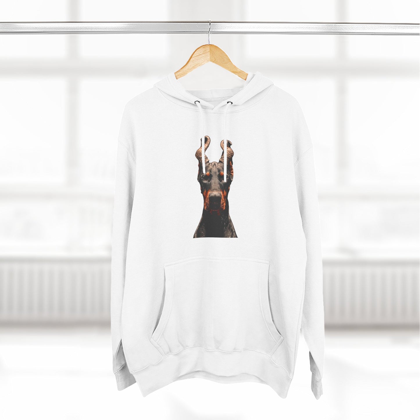 Doberman Goat 1 Fleece Hoodie