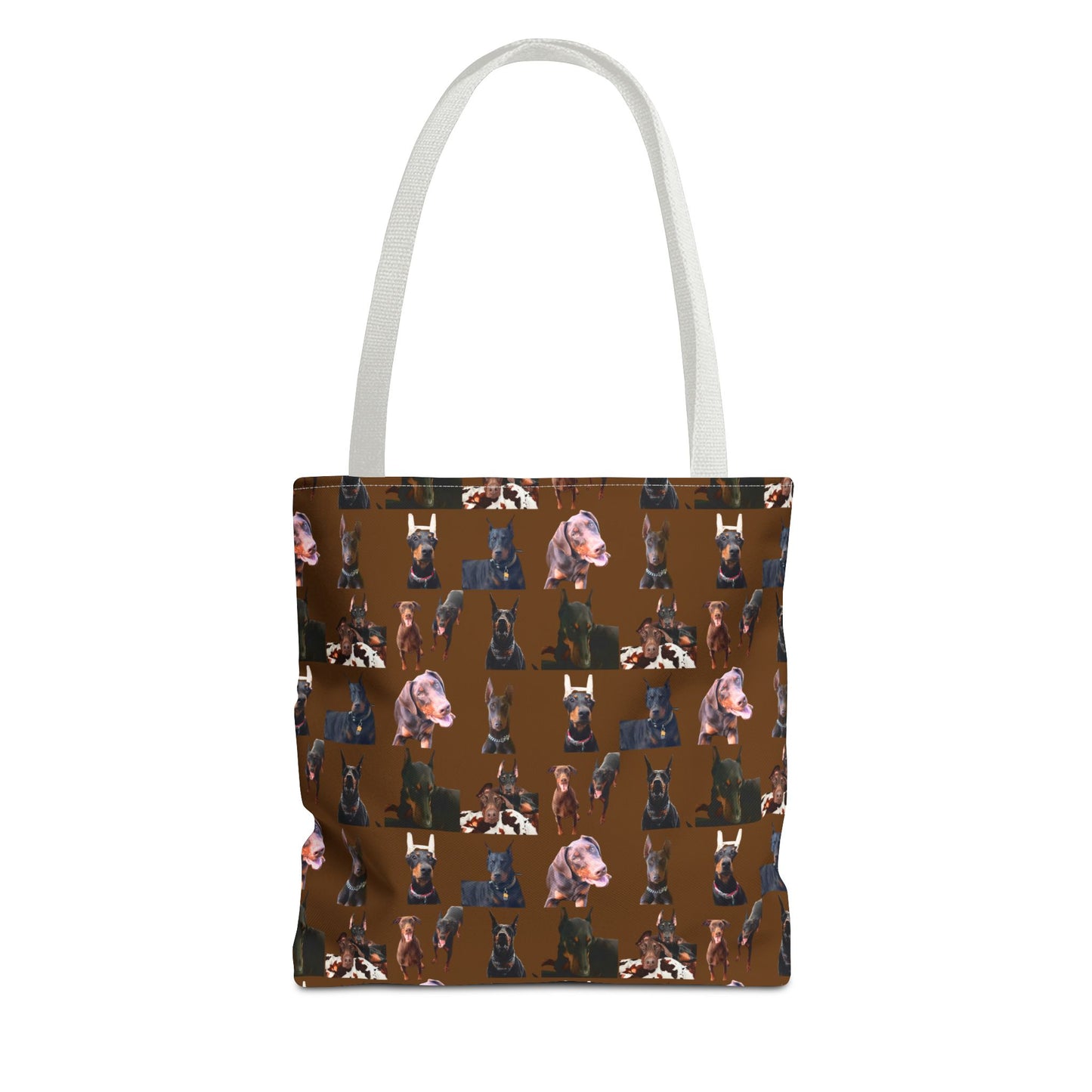 Edition 10 Doberman Model Pattern Brown Tote Bag