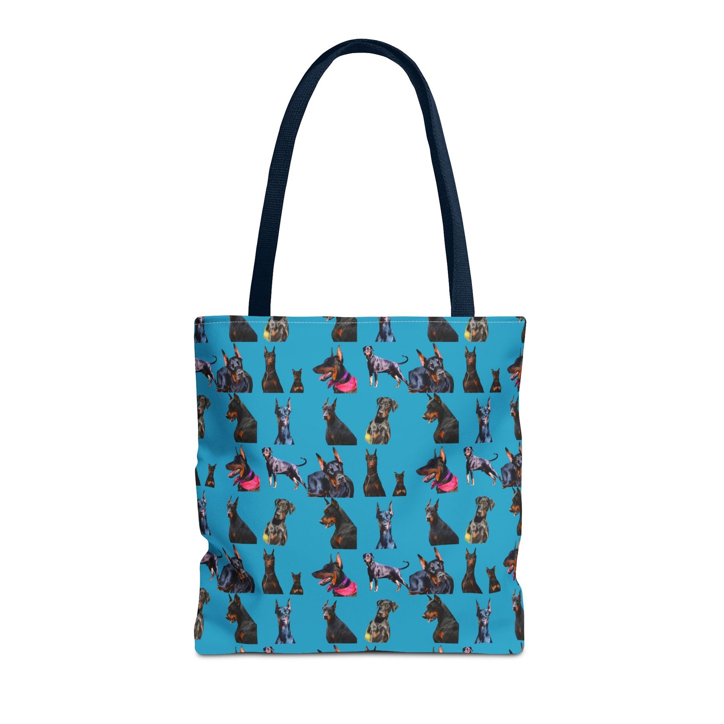 Edition 7 Doberman Model Pattern Turquoise Tote Bag