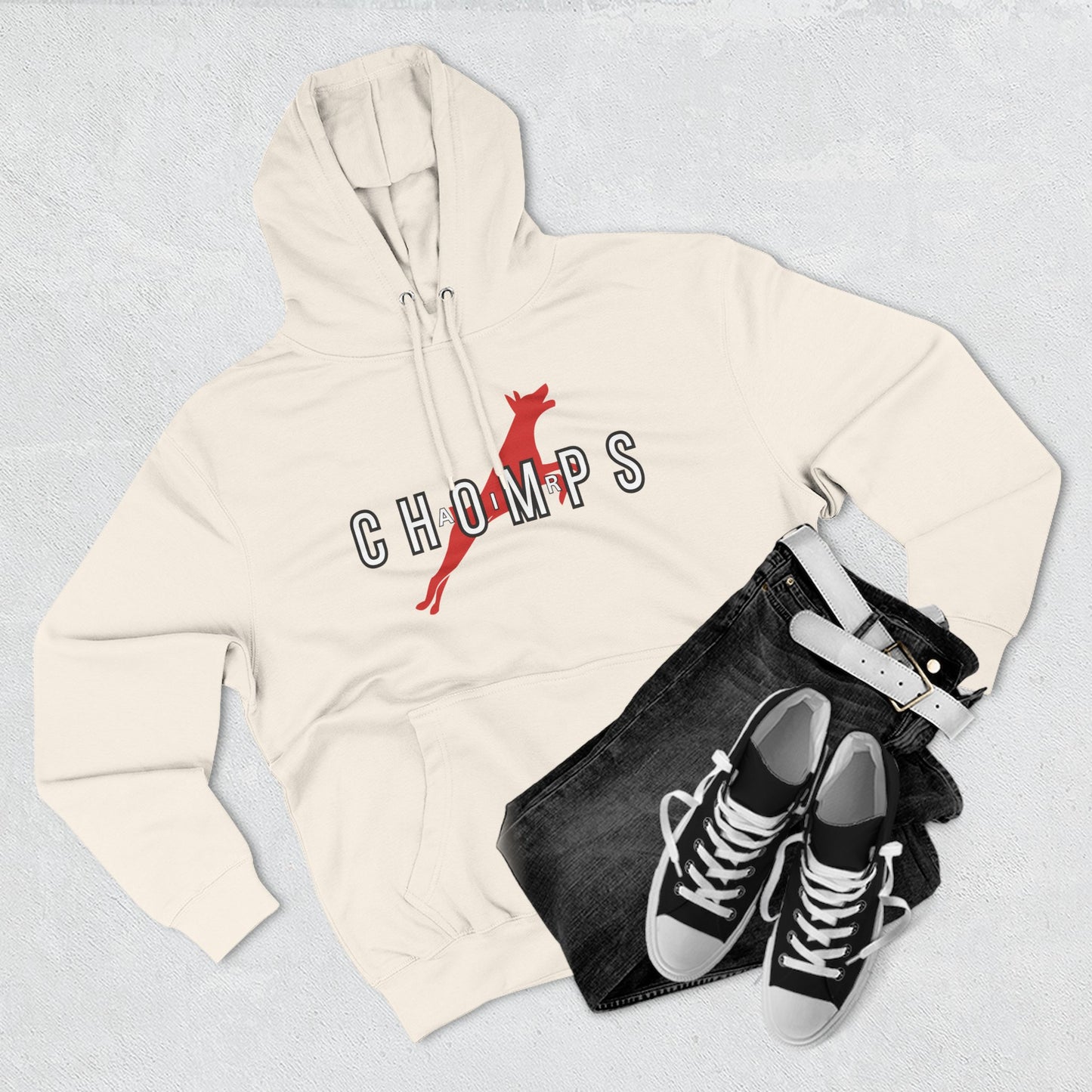 Air Chomps Three-Panel Fleece Hoodie
