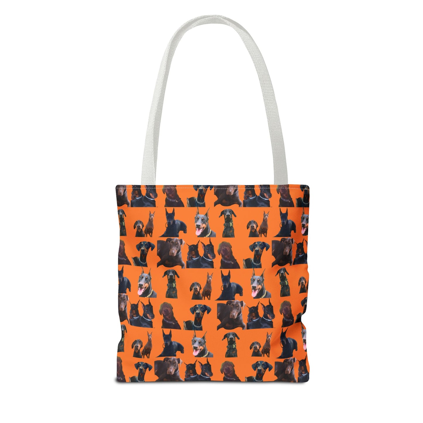 Edition 5 Doberman Model Pattern Orange Tote Bag