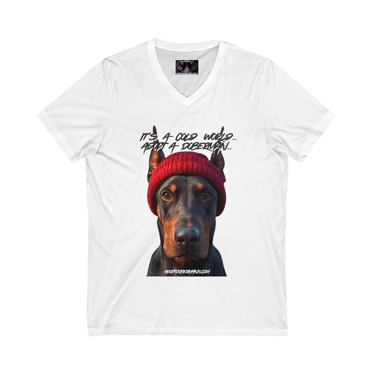 Dobie 1.3 Private Label Unisex Jersey Short Sleeve V-Neck Tee