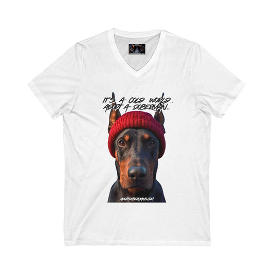 Dobie 1.3 Private Label Unisex Jersey Short Sleeve V-Neck Tee