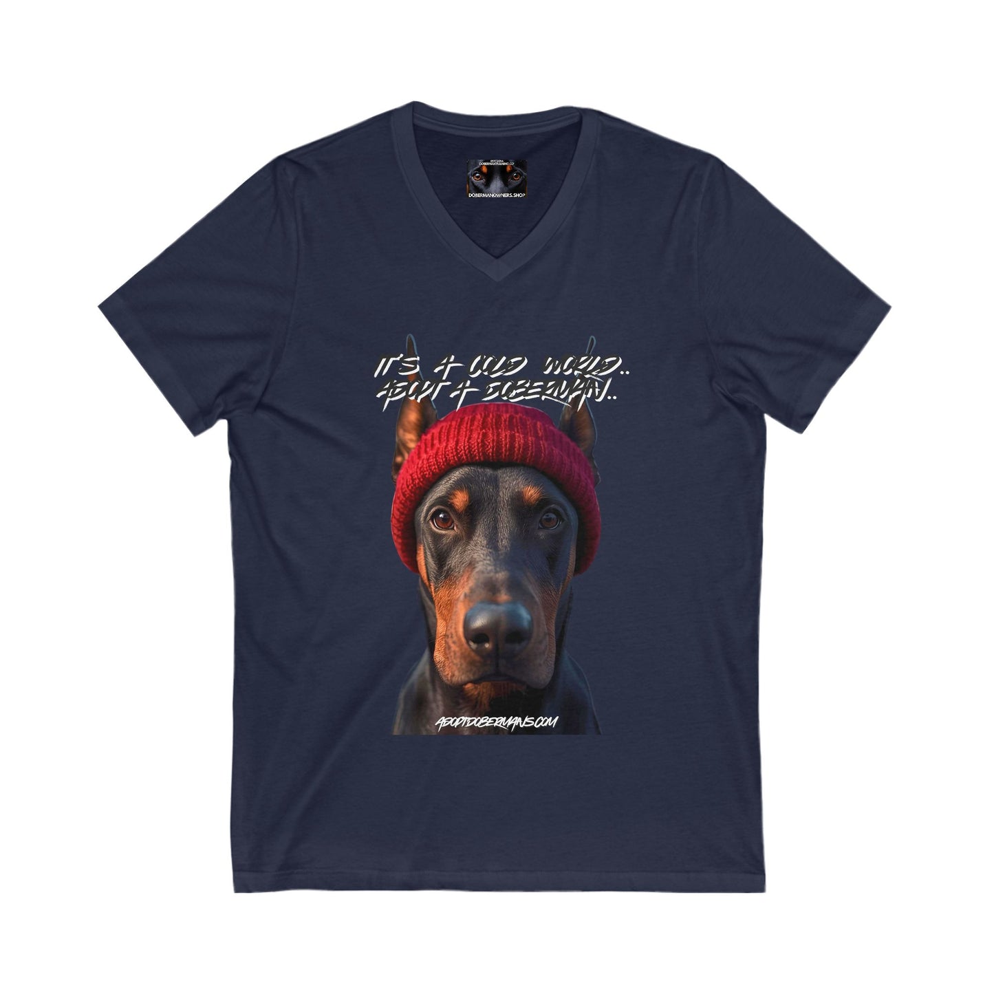 Dobie 1.3 Private Label Unisex Jersey Short Sleeve V-Neck Tee