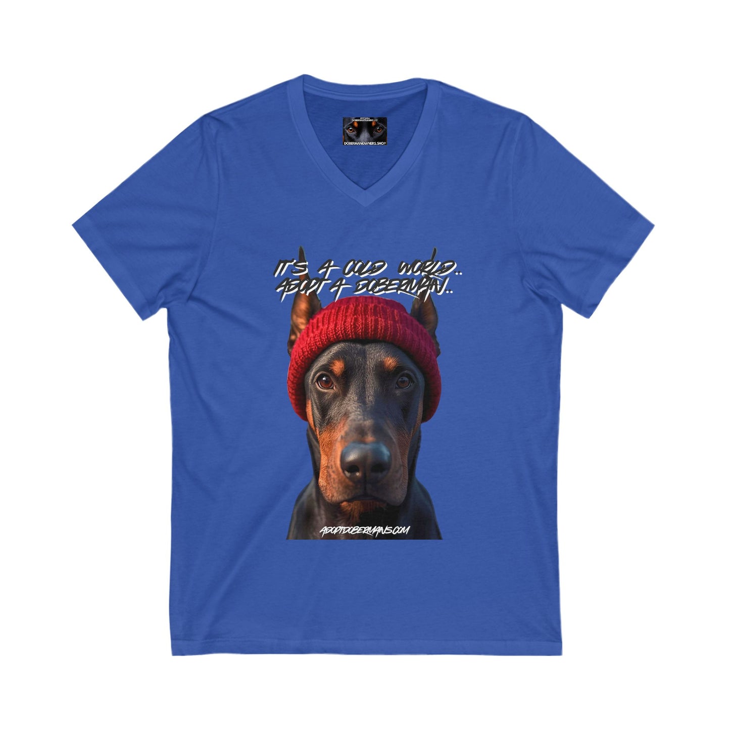 Dobie 1.3 Private Label Unisex Jersey Short Sleeve V-Neck Tee