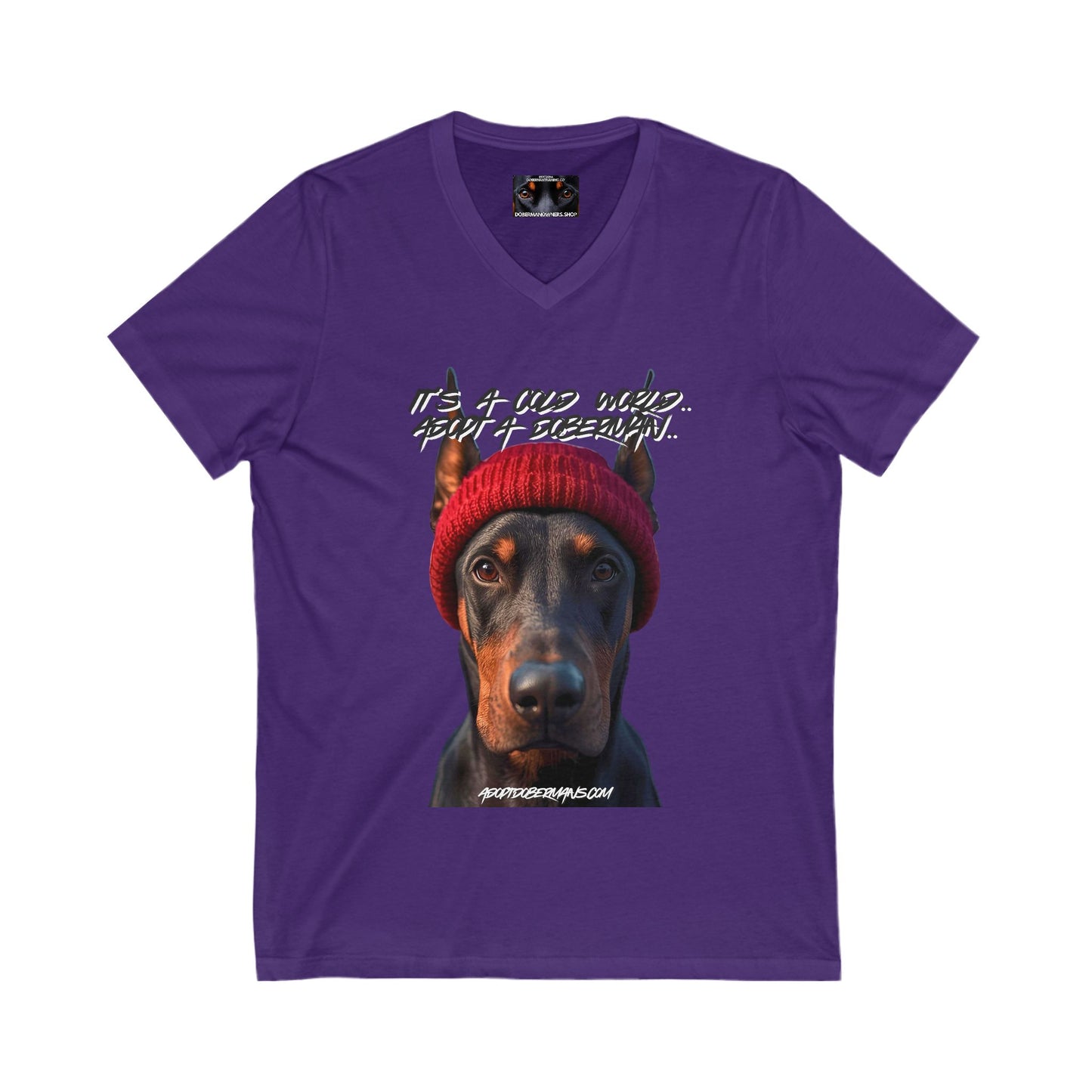 Dobie 1.3 Private Label Unisex Jersey Short Sleeve V-Neck Tee