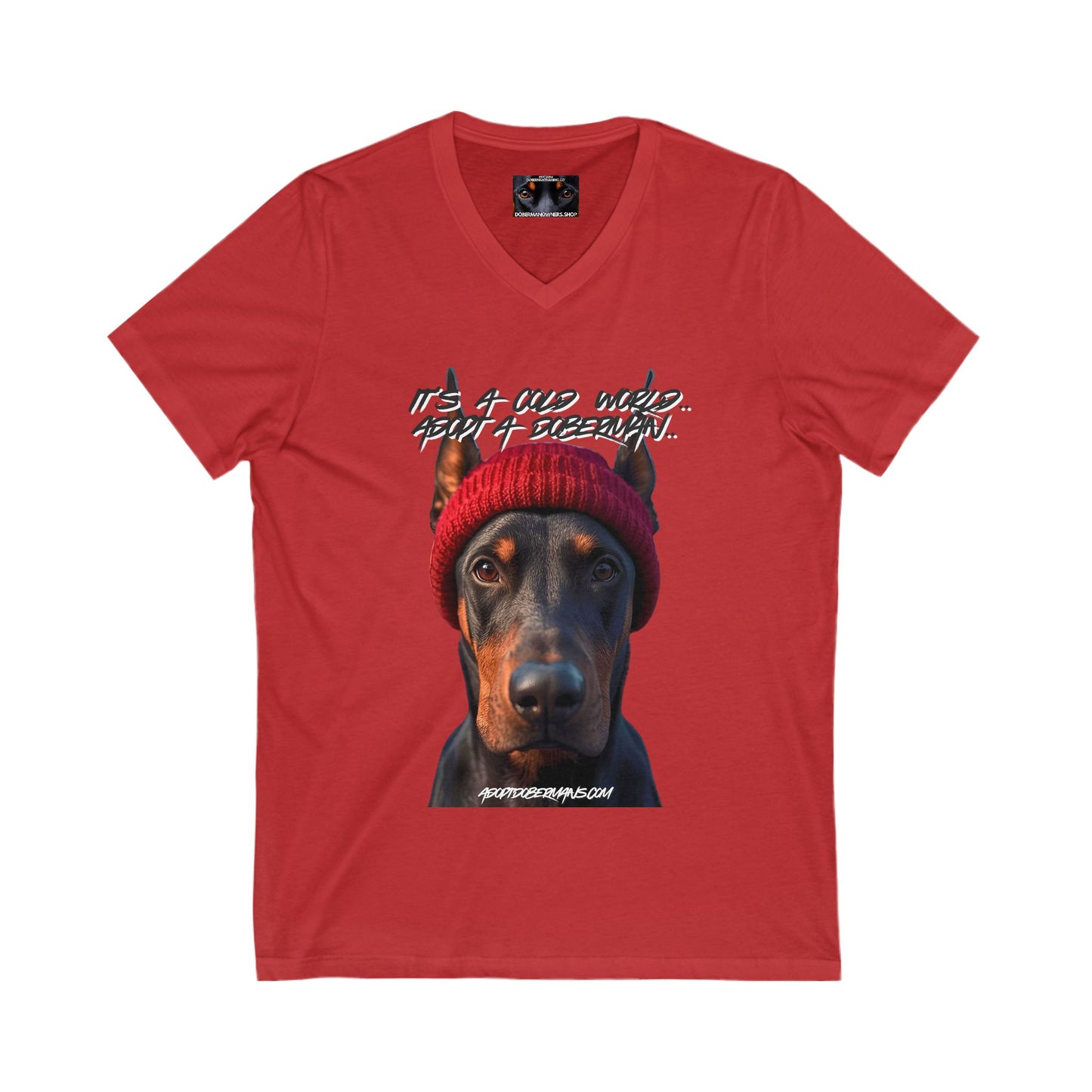 Dobie 1.3 Private Label Unisex Jersey Short Sleeve V-Neck Tee