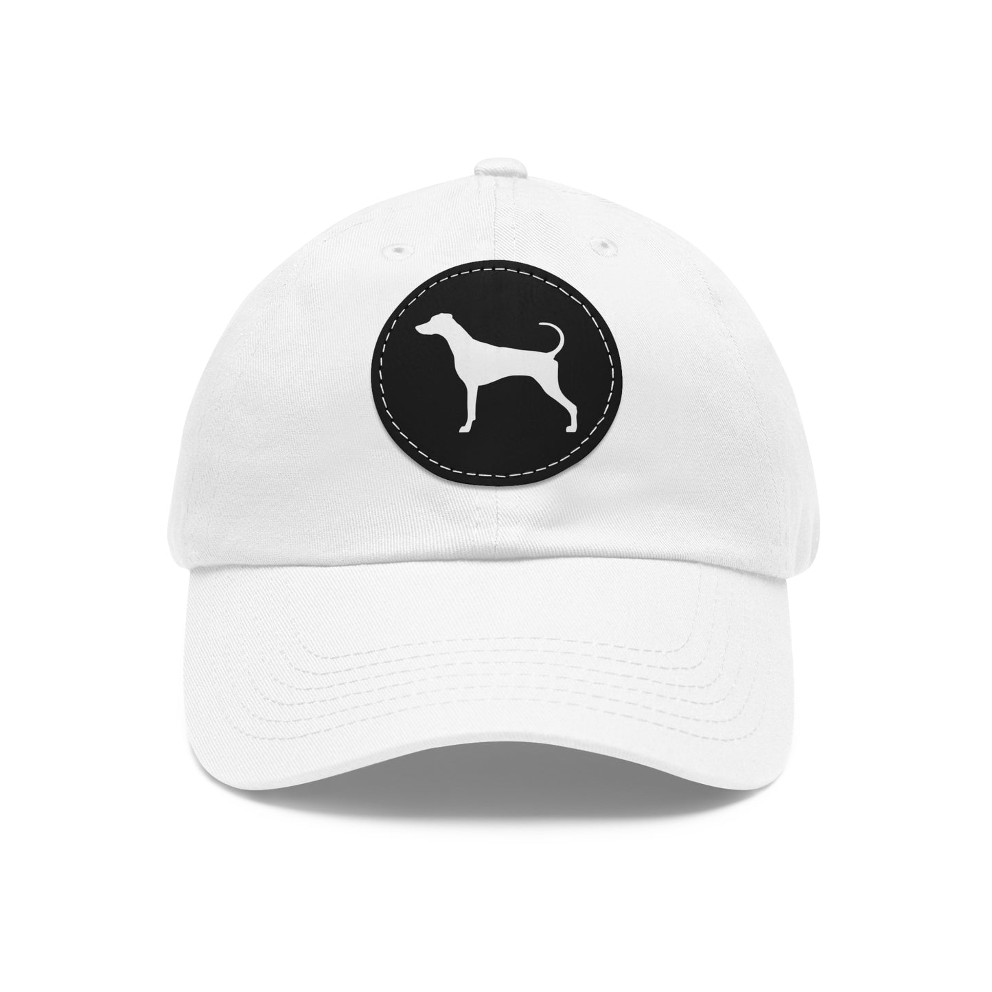 N 7 Dad Hat with Leather Patch (Round)