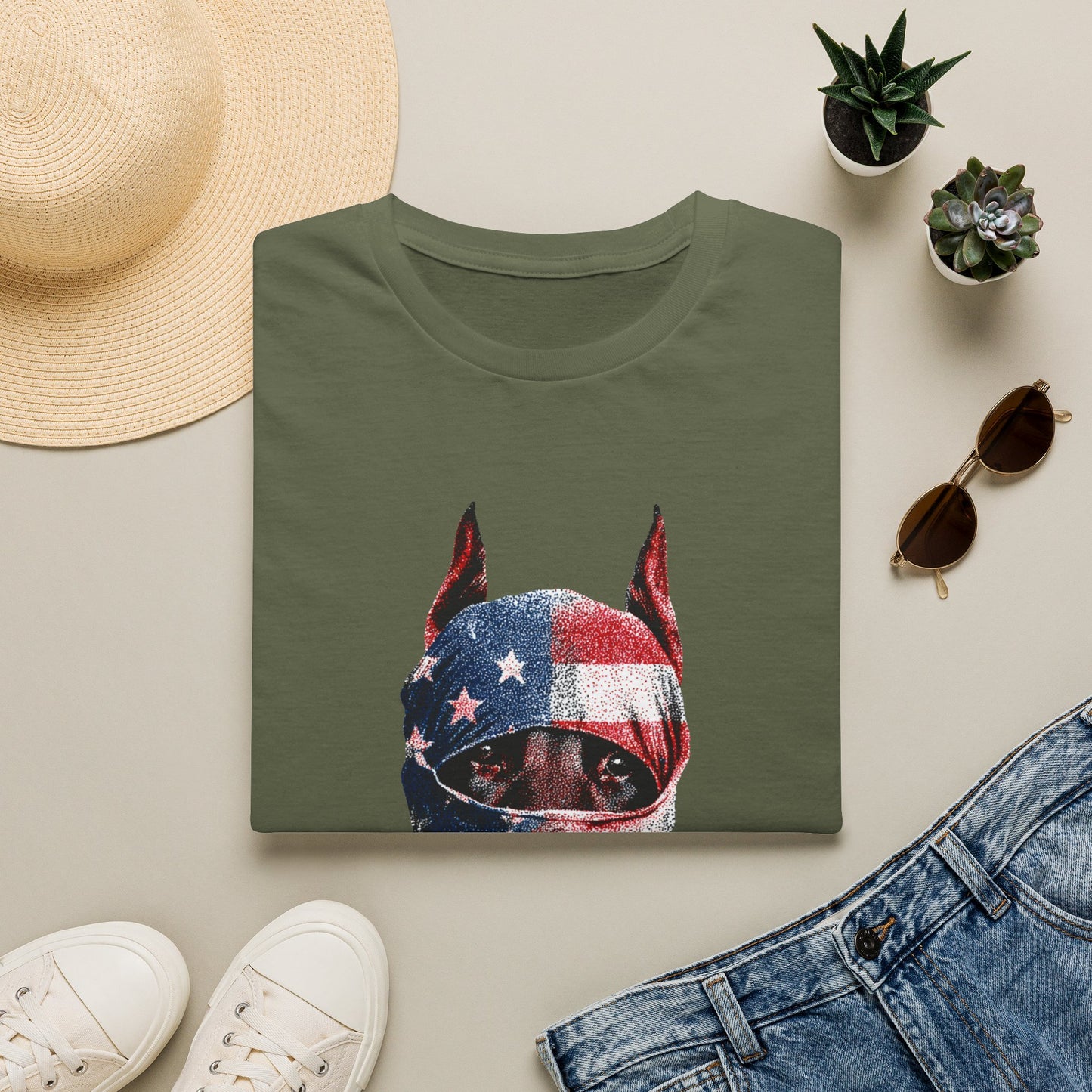 Doberman 2 Portrait T‑Shirt