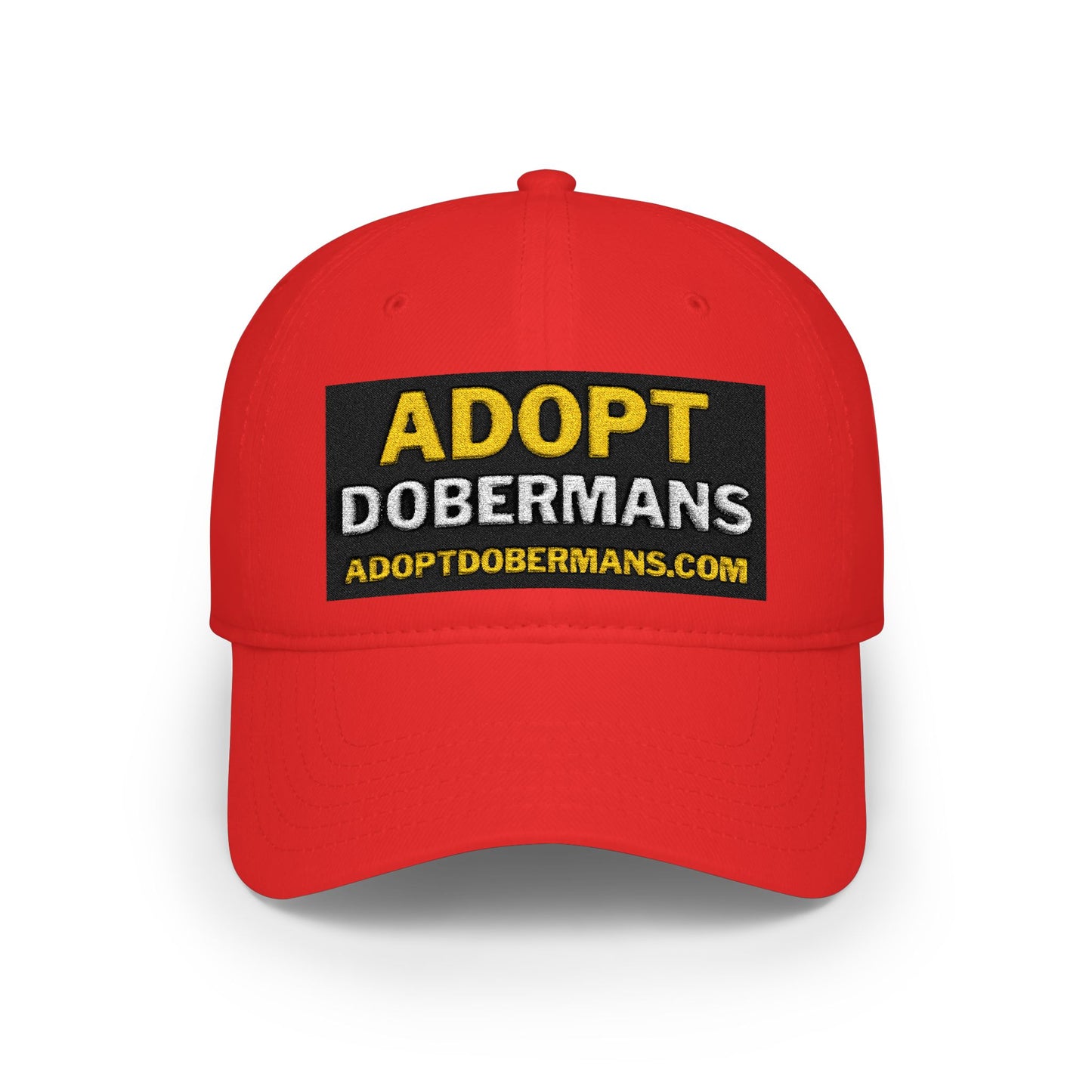 Adopt Dobermans 1 Low Profile Baseball Cap — Rescue Dog Awareness Hat